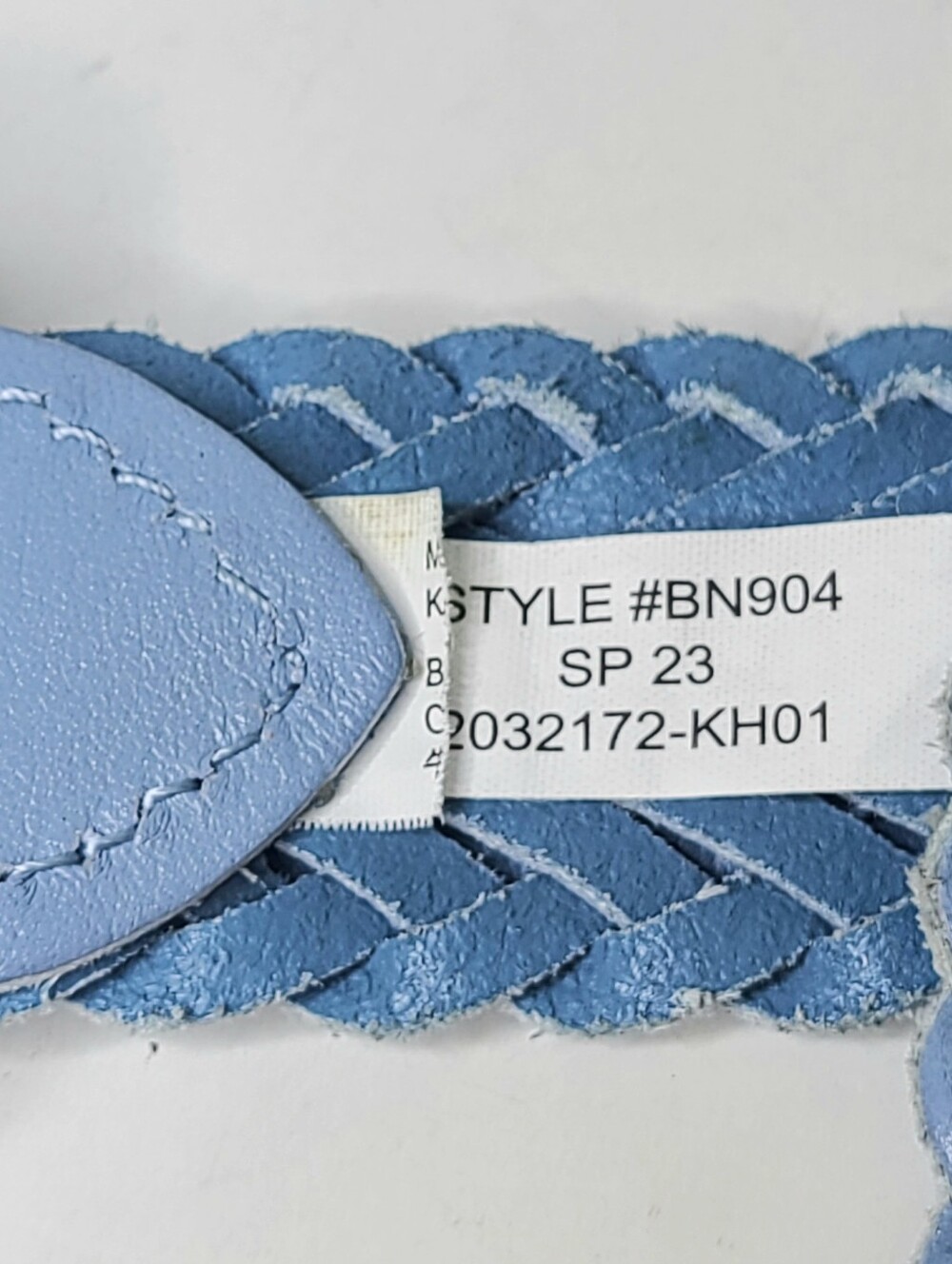 J. Crew Powder Blue Woven Braided Genuine Leather Belt - Picture 10 of 12